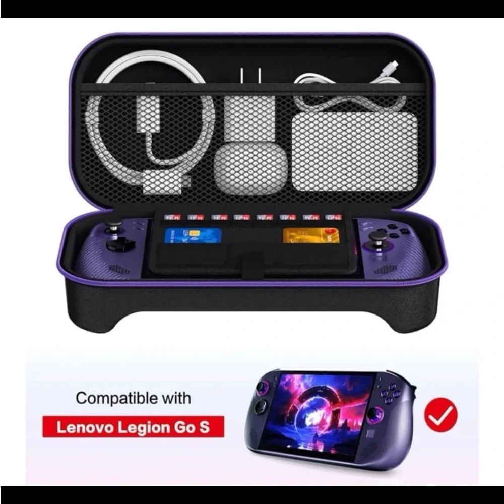 Lenovo Legion Go S/ROG XBOX ALLY X STORAGE Case-Black and Purple